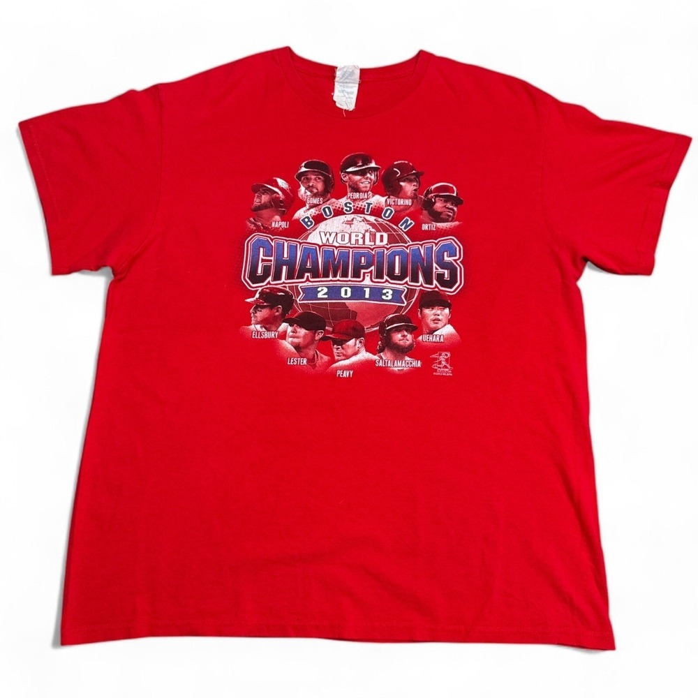 Boston Red‎ Sox Champions Tee Shirt Adult Size Large Vintage Style World Series